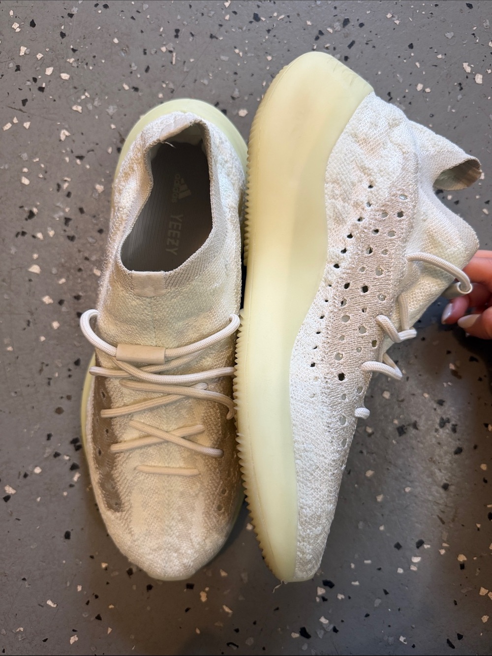 YEEZY BOOST 380 Lightweight Knit Sneaker in Cream